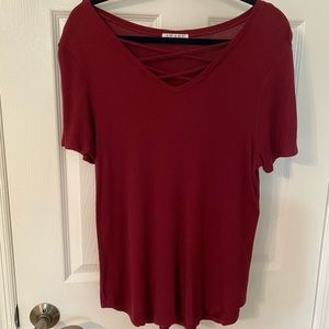 Awake Red Criss-Cross Top